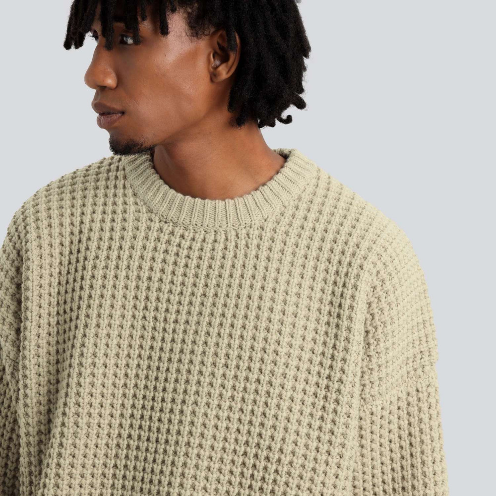 その他 MALLOW Knit Marni - Pale Peach Colorblock V Neck Sweater | Mitchell Stores